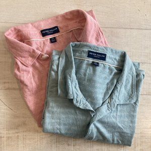 Peter Millar | Men's Heathered Cotton polo shirt Bundle | size 2XL